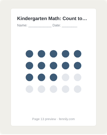 Kindergarten Math: Count to 20 - Image 2
