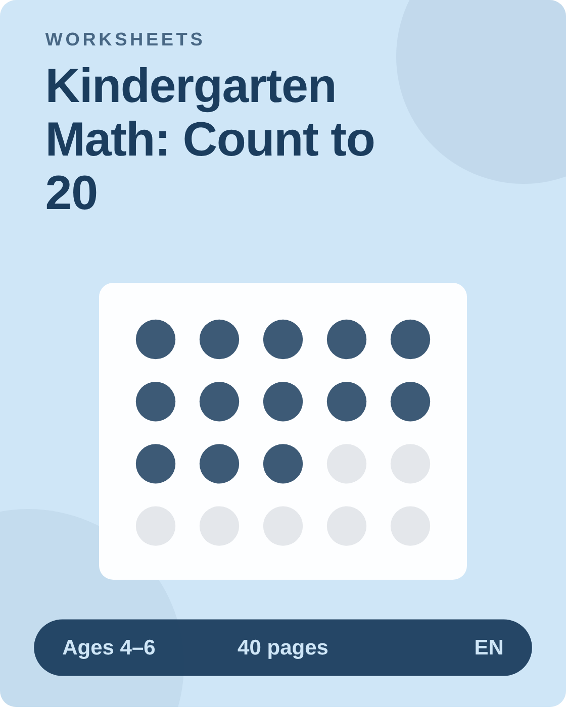 Kindergarten Math: Count to 20