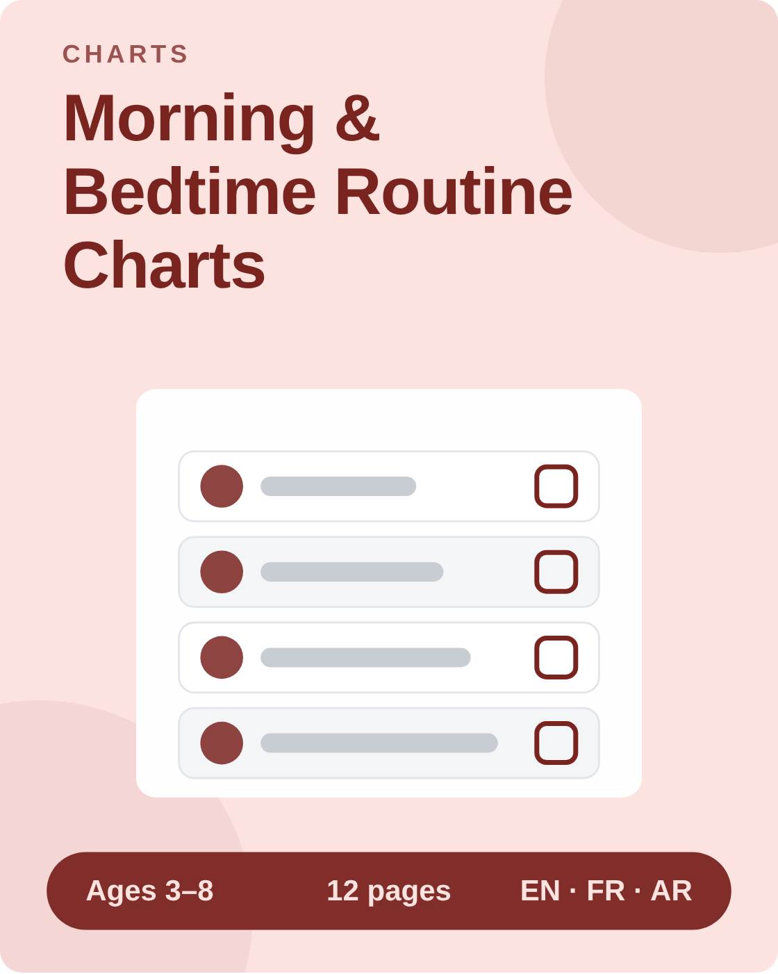 Morning & Bedtime Routine Charts
