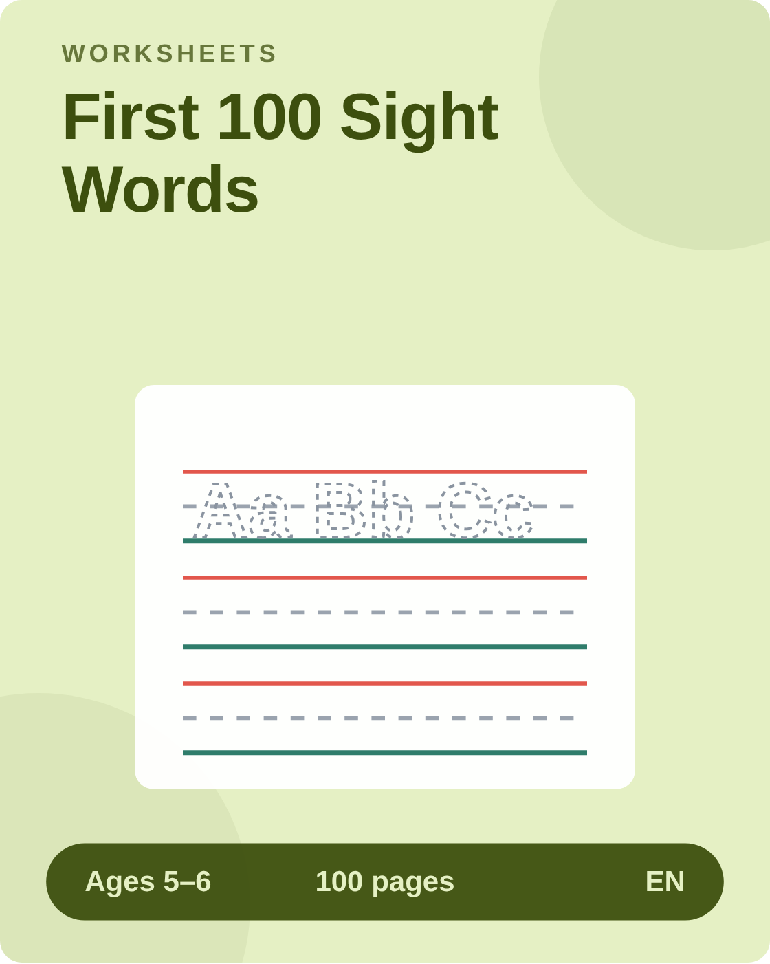 First 100 Sight Words