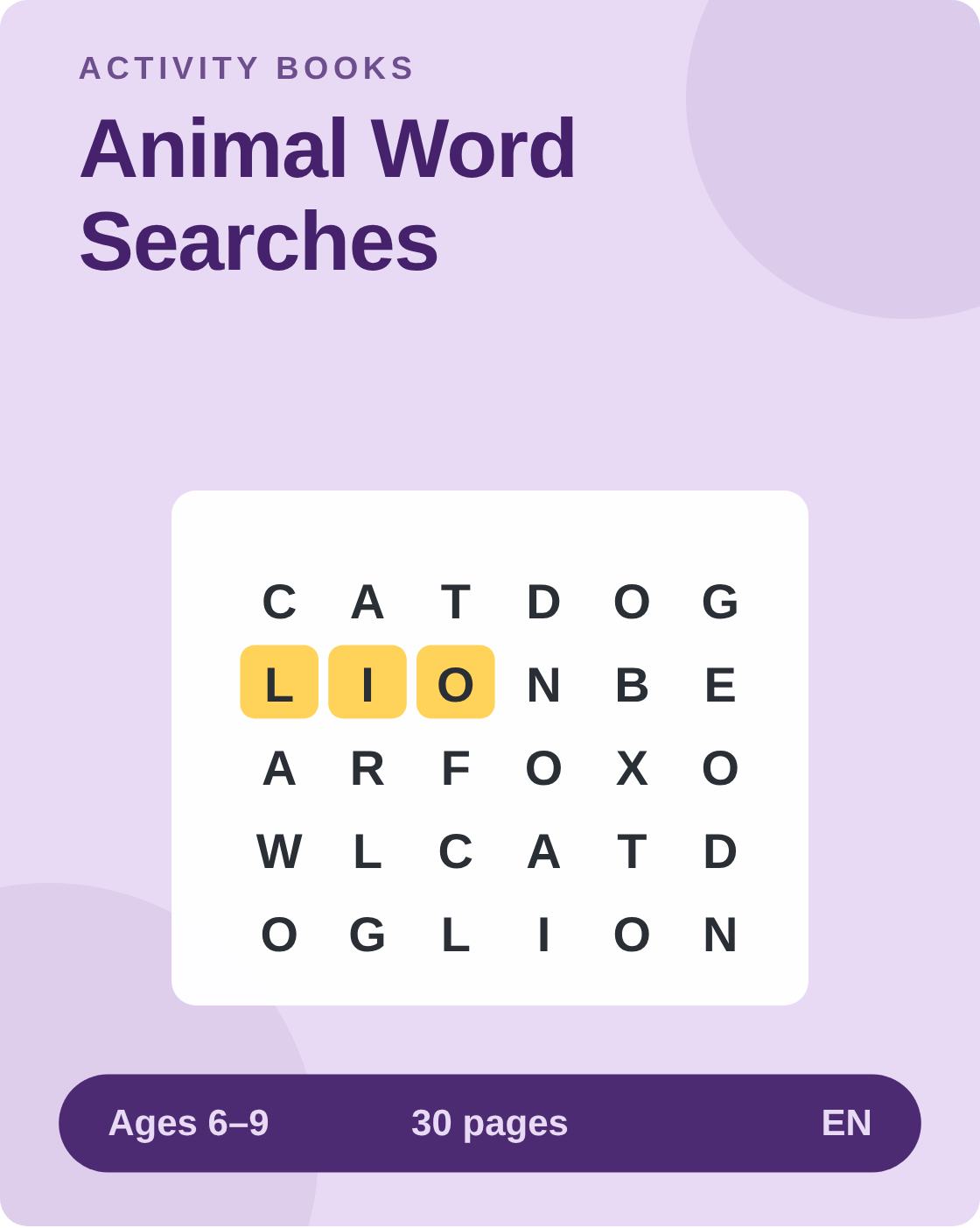Animal Word Searches